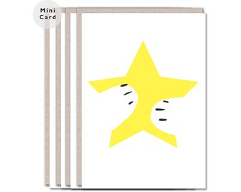 Hugs Mini Card Collection - You're A Star - Thank You - Well Done - Any Occasion - Four Pack