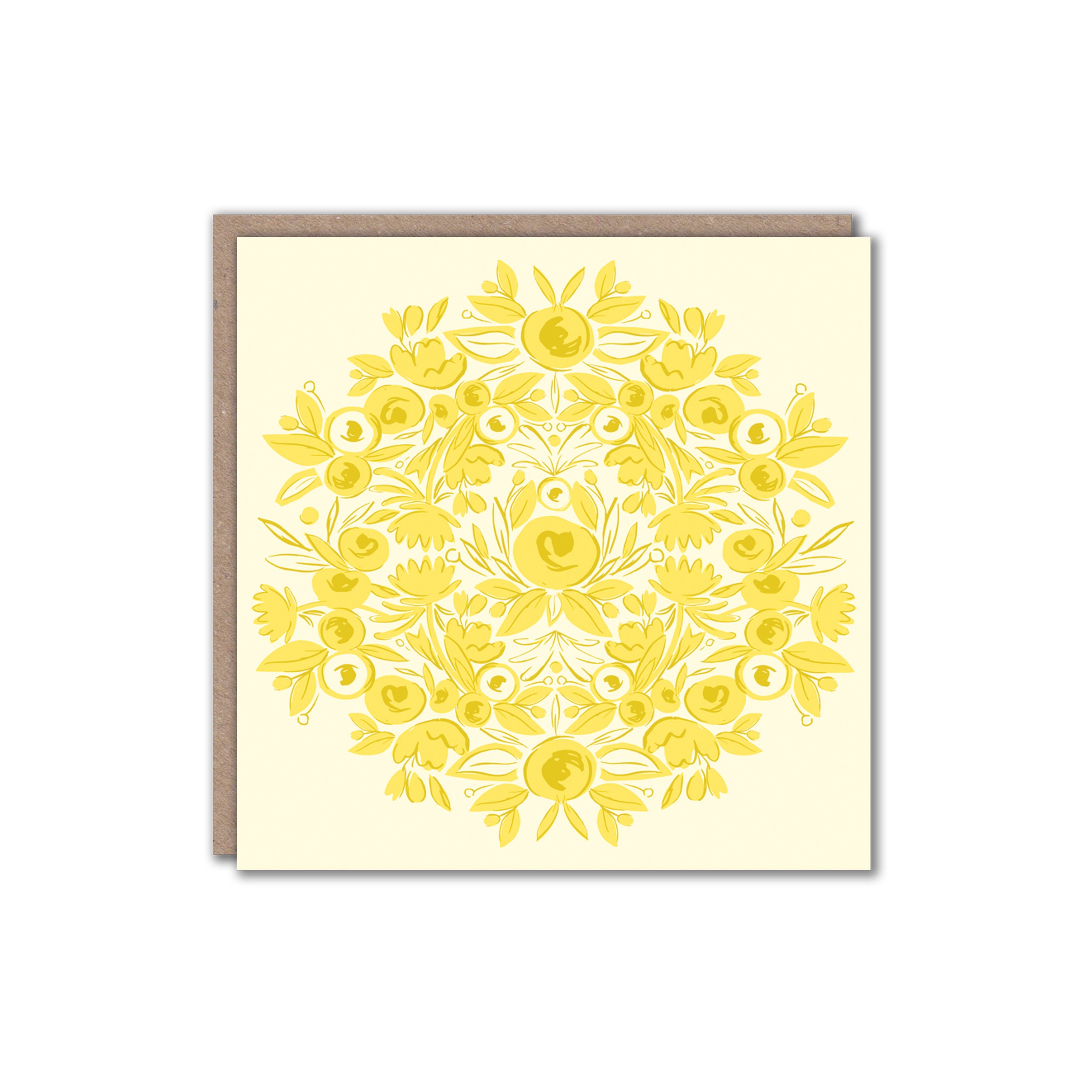 Yellow Floral Note Card - Blank Cards - Any Occasion - Alexandra ...