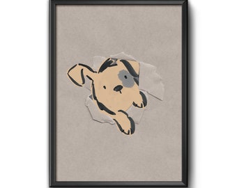 Dog Print - Pet Prints - Kids Bedroom Wall Art - Children's Wall Art - Character Kids Prints - Alexandra Butcher