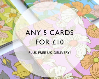 Greeting Card Bundle Multi-Buy Offer Pick and Mix Cards For All Occasions 5 Pack