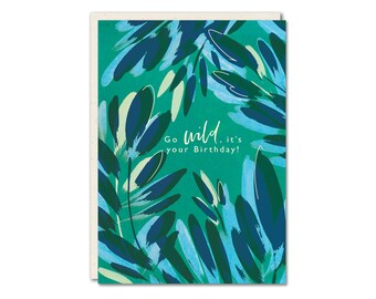 Floral Birthday Card: Illustrated Recycled Greeting Card