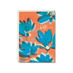 Cartão de felicitações floral brilhante para aniversário feminino ou qualquer ocasião Cartão de notas floral moderno