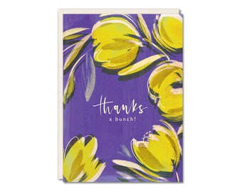 Thank You Card - Colourful Floral Greeting Cards - Hand Illustrated - 100% Recycled - Sustainable - Alexandra Butcher