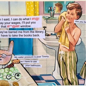 Mr Papers in bagno