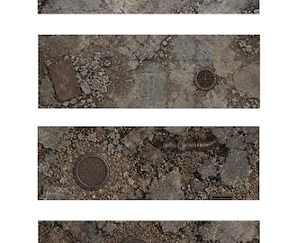 Urban Rubble Terrain Footprints PDF – Printable 2D Terrain Area Templates for 40k 11th Edition Style Wargames