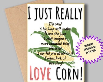 ITS CORN tiktok birthday card, funny meme TikTok birthday card, funny, Birthday, husband, wife, corn lovers, aw shucks, love corn song card,