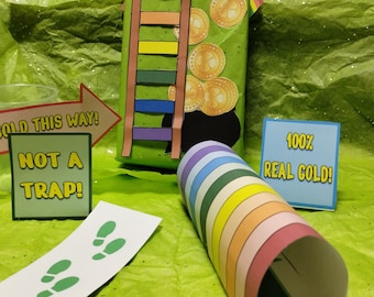 Catch a Leprechaun Printable Kit | Leprechaun Trap Kit | St. Patrick’s Day Craft | St. Patty’s Day | Leprechaun Trap | Rainbow Slide