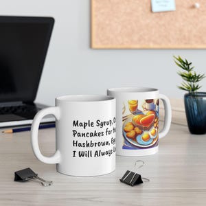 Keramiktasse - Harry Styles Songtext, Ahornsirup-Kaffee-Pfannkuchen, Geschenk für Harry Styles-Liebhaber, 11 Unzen 15 Unzen Becher, niedlicher Becher für Musikfans, Liebe
