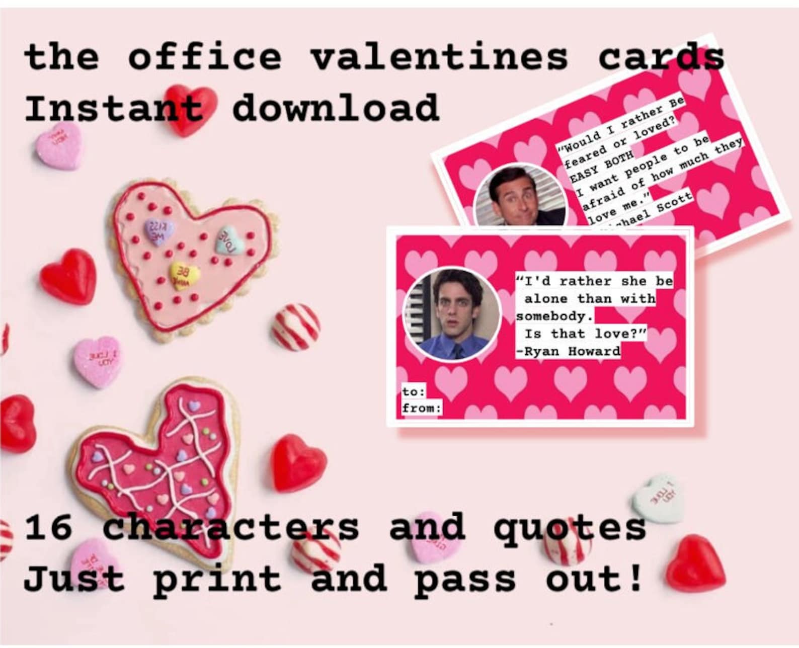 The Office Valentine's Printable Valentine Prints the - Etsy