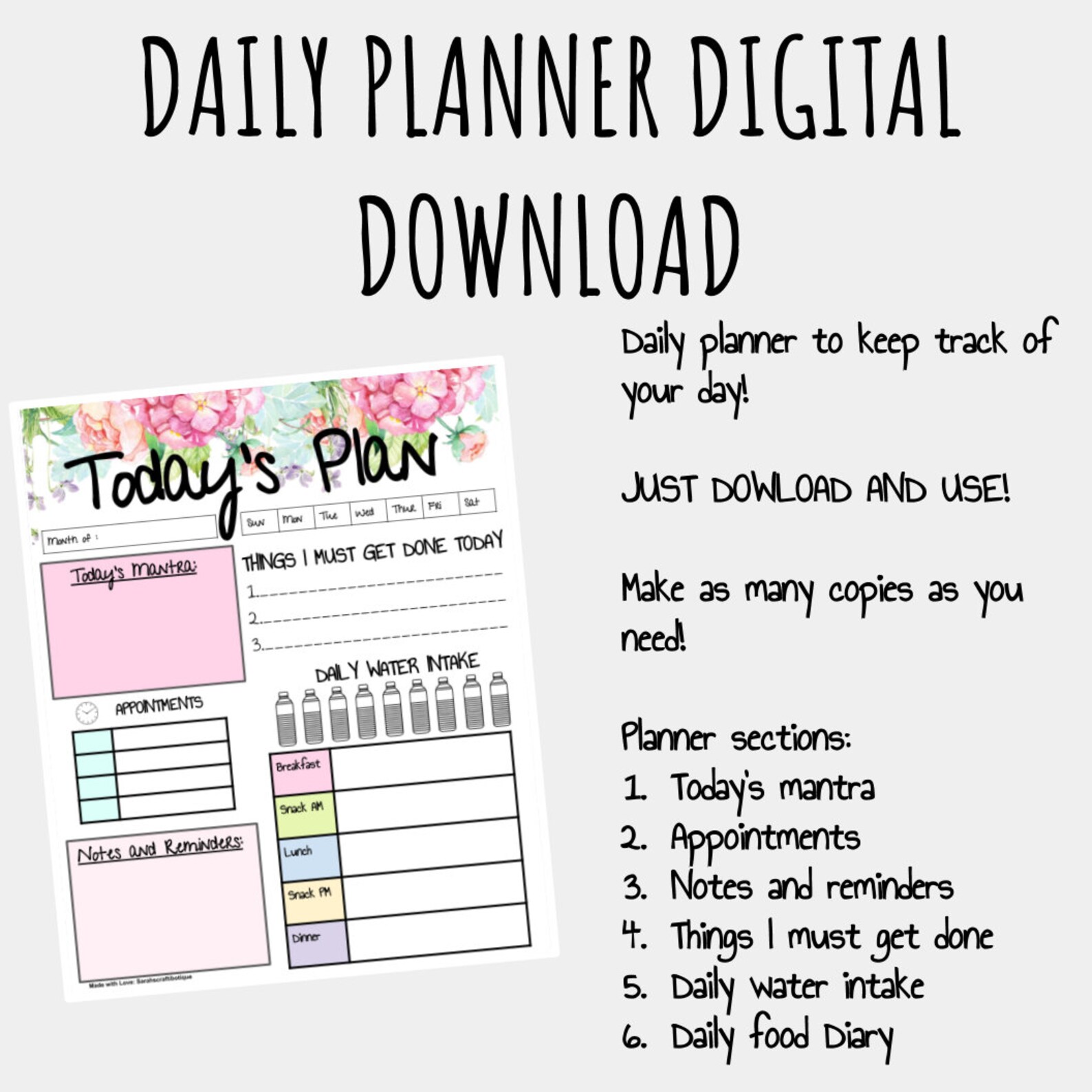 PRINTABLE MOM PLANNER | Etsy