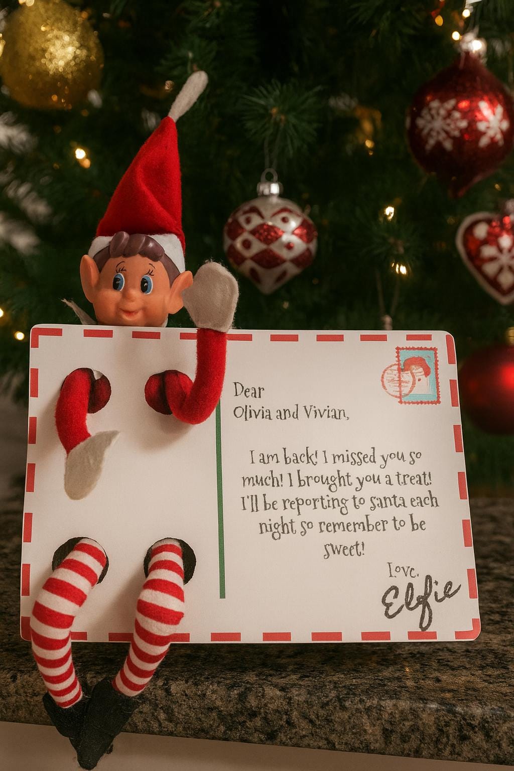 Elf on Shelf Card