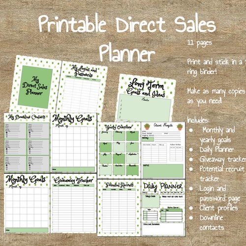 Printable Direct Sales Planner - Etsy