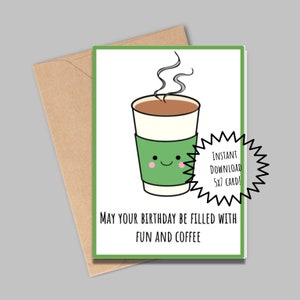 koffieliefhebbers verjaardagskaart
