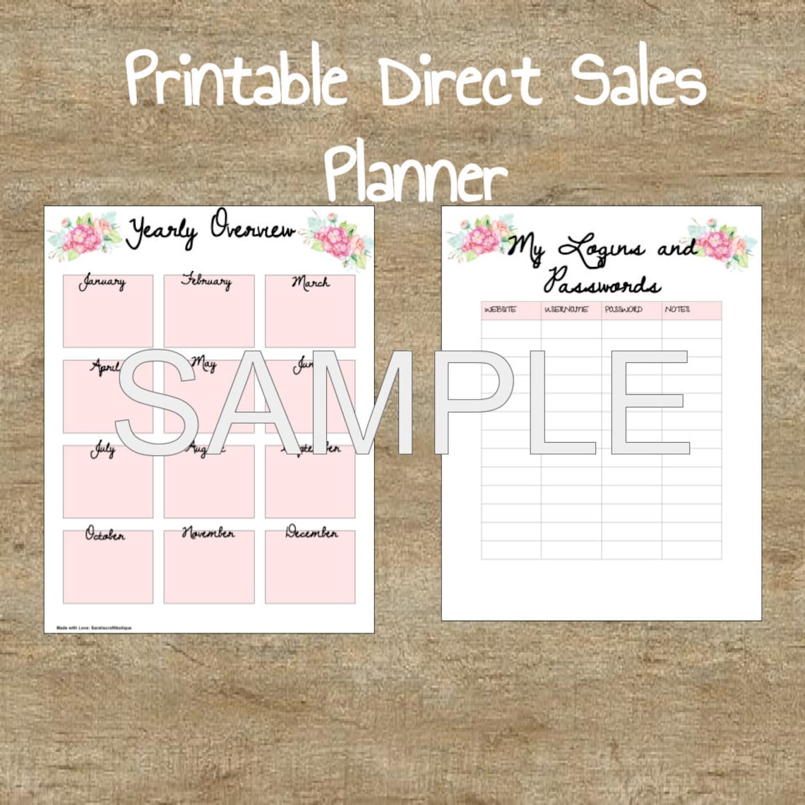 Printable Direct Sales Planner - Etsy