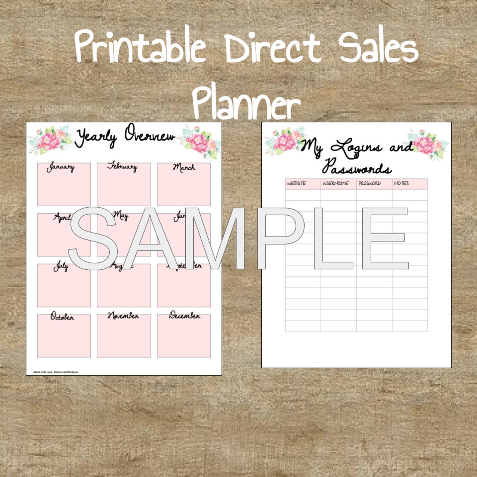 Printable Direct Sales Planner - Etsy