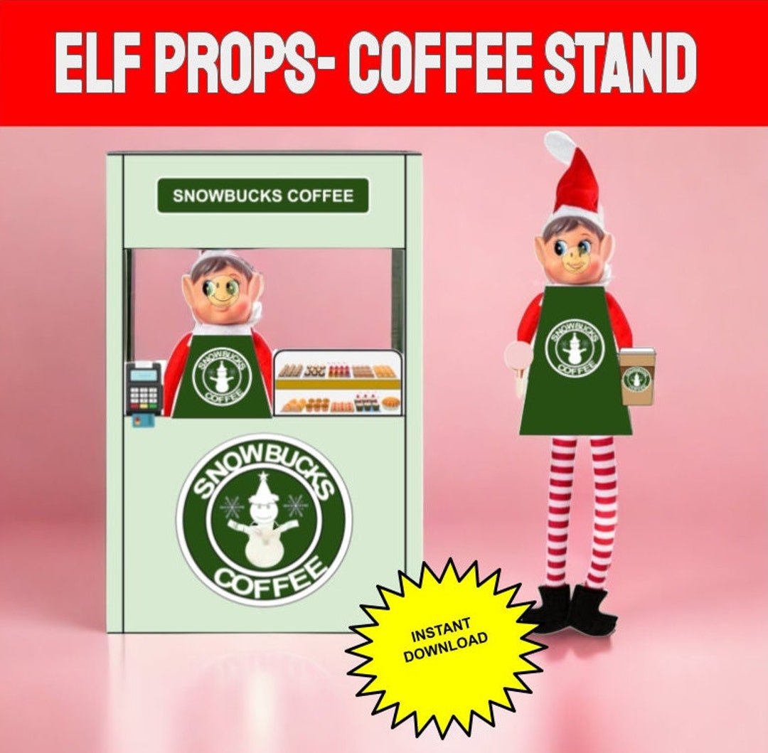 Elf Coffee Stand- Elf Props-printable Scene - Etsy