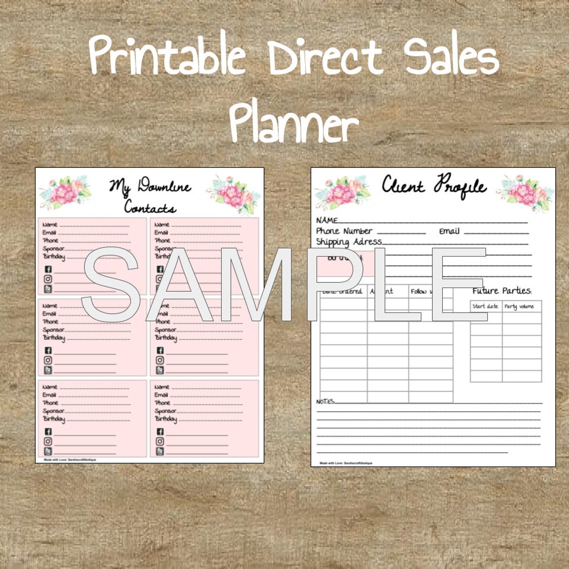 Printable Direct Sales Planner - Etsy