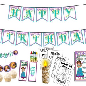 Encanto Birthday Invitation and Party Printable set! Just add cake! Birthday party kit printable birthday party banner, printable