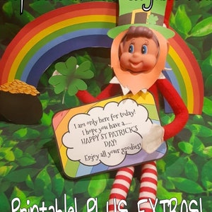 Kit de déguisement elfe lutin, kit elfe imprimable, kit lutin imprimable, elfe vient visiter, imprimable Saint-Patrick.