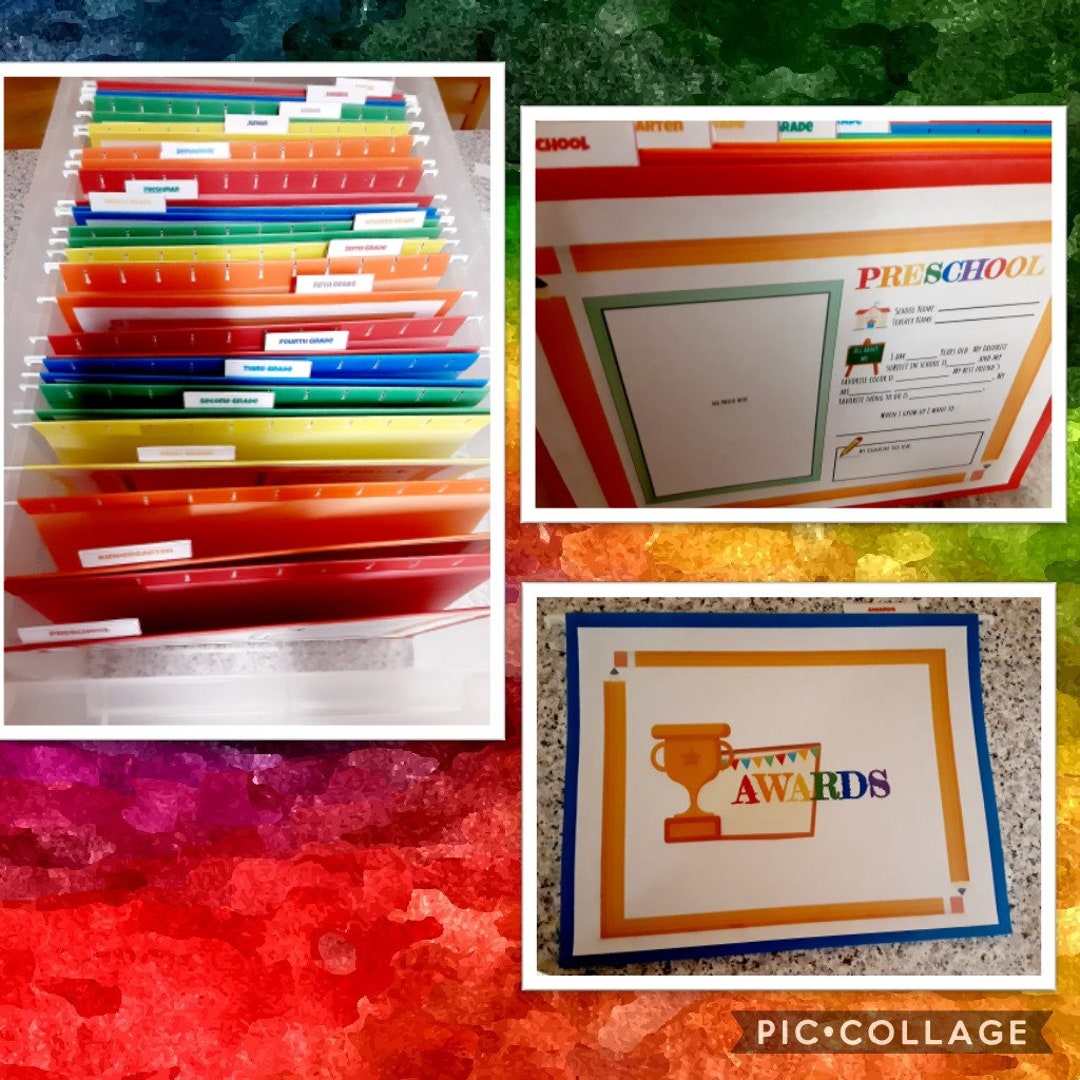 School Memory Box Kit,printable, Diy, School Memories, Art Work