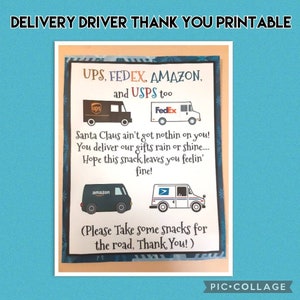 Lieferung Fahrer danke printable