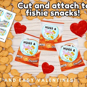 FISHIE VALENTINE, Collation au poisson rouge, câlins pour la Saint-Valentin et poissons Saint-Valentin pour l'école, les amis, facile, Saint-Valentin sans bonbons