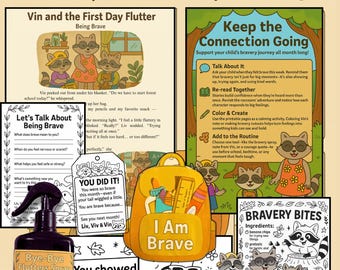 Bravery & Feelings Printable Pack for Kids | SEL Activity for First Day of School | Story, Craft, Reflection | PreK–1st Grade Liv Viv Vin
