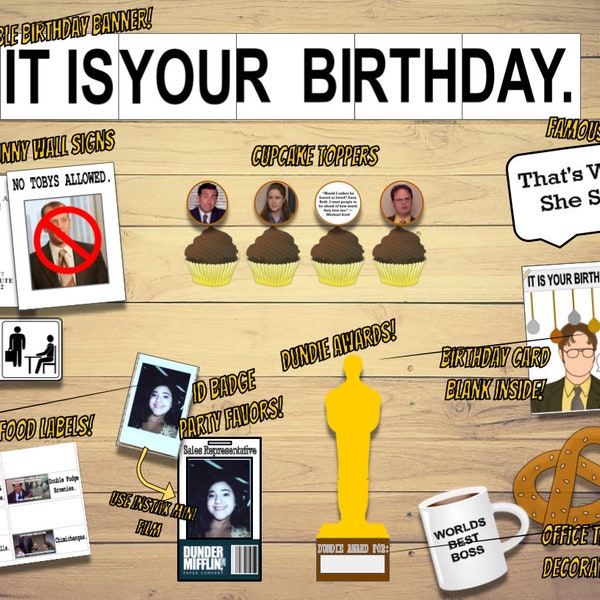 It is your Birthday Banner - Digital Download - the office party printable