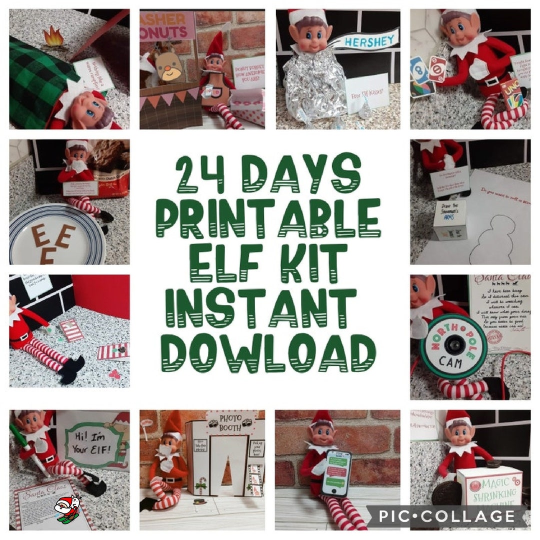 24 Days Printable Elf Kit Christmas Elf Kit Elf Bundle