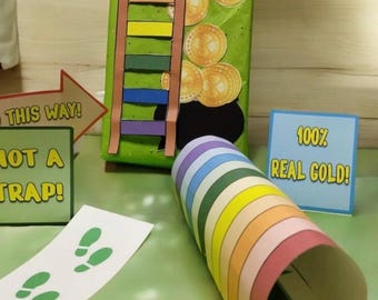 Catch a Leprechaun Printable Kit | Leprechaun Trap Kit | St. Patrick’s Day Craft | St. Patty’s Day | Leprechaun Trap | Rainbow Slide