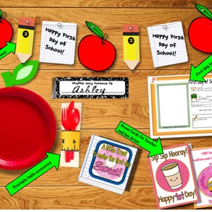 Back to School Breakfast Printables-First Day of School Party- School Banner -Printable School Decor-homeschool-back to school gift- school