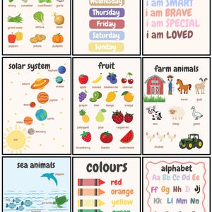 Verspieltes Lernposter für Kleinkinder/Kinder