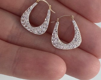 4pcs-1.25 gold tone diamond shape earring loop diamond earring connector-more styles