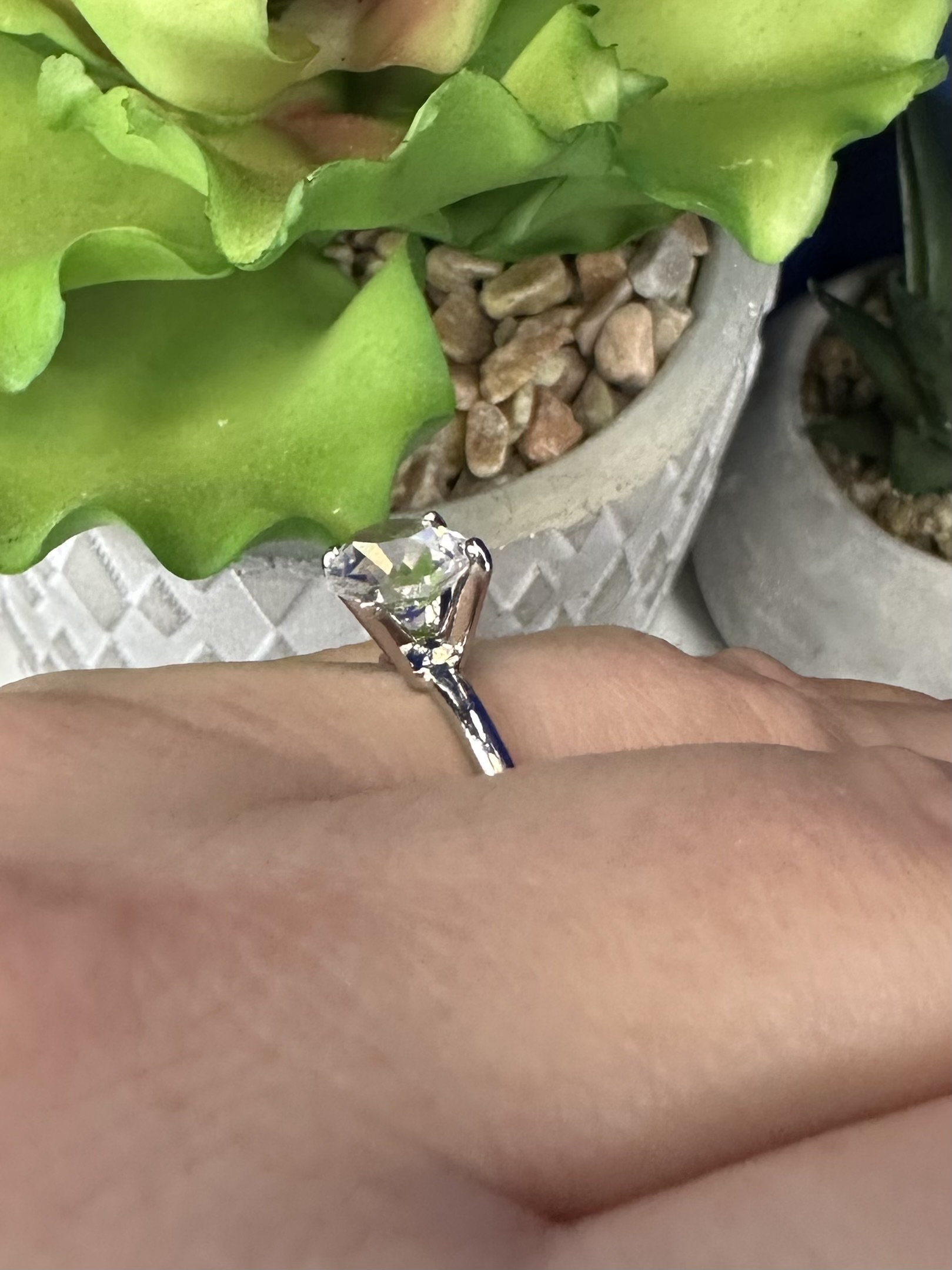 The 1980's Vanderbilt Jewel (cubic zirconia) solitaire ring