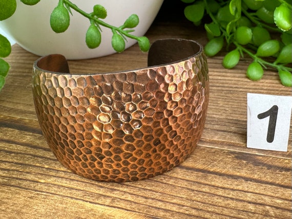 Assorted genuine copper open back cuff bracelet b… - image 2