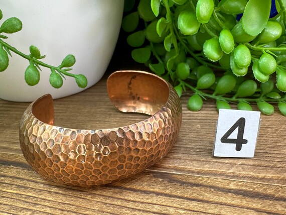 Assorted genuine copper open back cuff bracelet b… - image 5