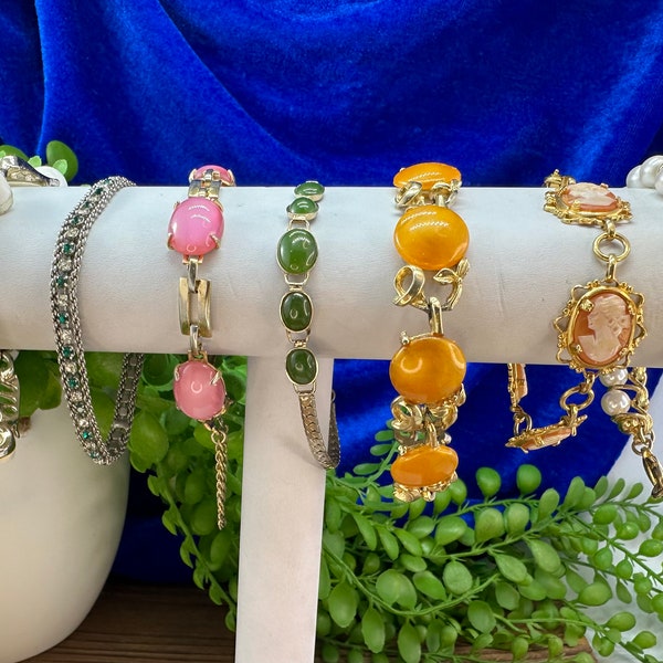 Assorted vintage fashion bracelets. Each sold separately.