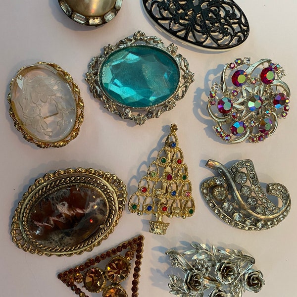 Vintage Brooches Lot Etsy