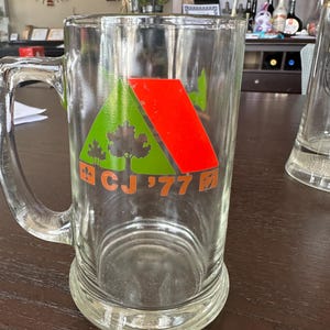 Vintage Scouta Canada CJ ‘77 Prince Edward Island Glass Stein