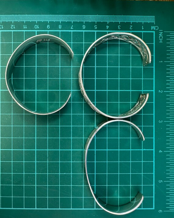 Assorted silver 925 open back cuff bangle bracele… - image 10