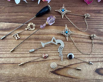 Assorted vintage stick pins. Each sold separately.