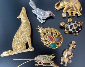 Vintage brooches. Each sold separately. See description for details.