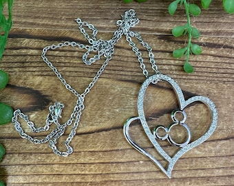 Disney Mickey Mouse heart pendant