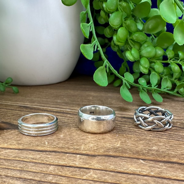 Vintage Sterling silver rings. Size 6 1/4 Each sold separately.