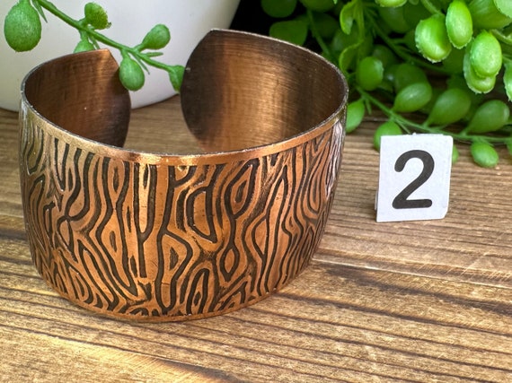 Assorted genuine copper open back cuff bracelet b… - image 3