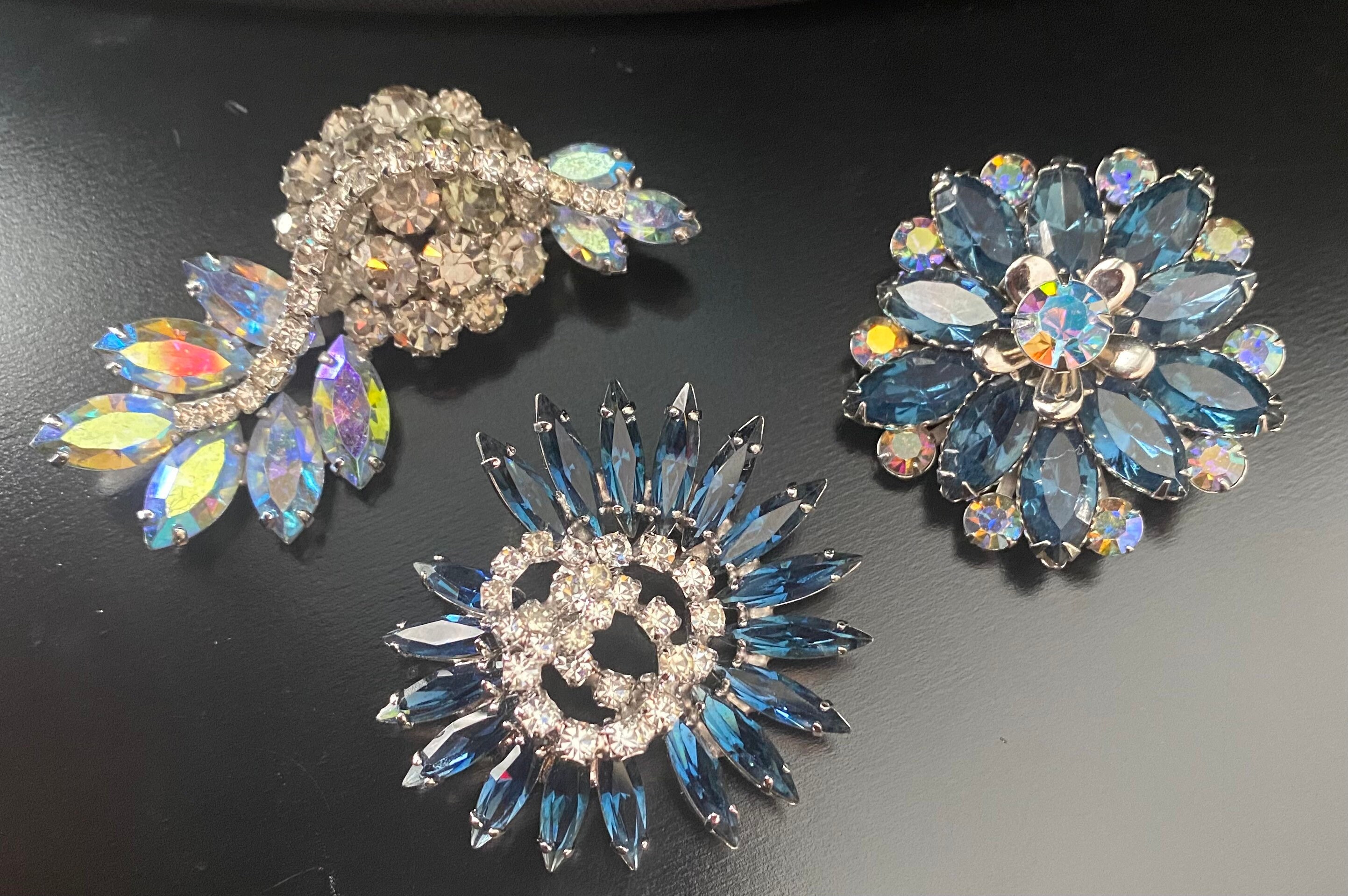 5 Vintage Rhinestone Pins - Priced Separately or Buy at a Lower Group