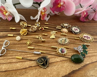 Assorted vintage stick pins. Each sold separately.