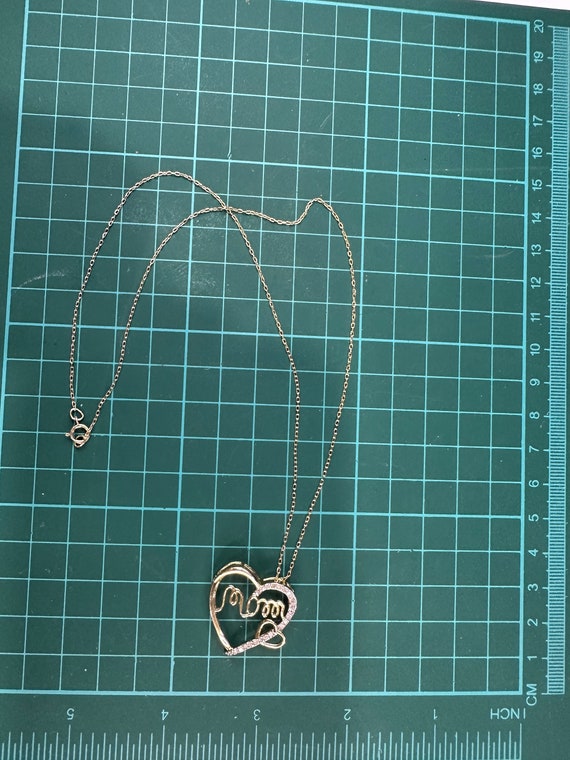 Beautiful 925 “mom” heart pendant with genuine di… - image 9