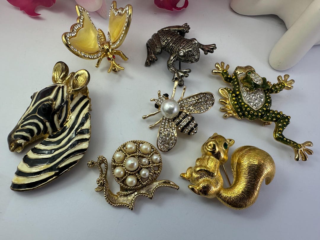 Assorted Vintage Animal and Insect Brooches. Each Sold Separately ...