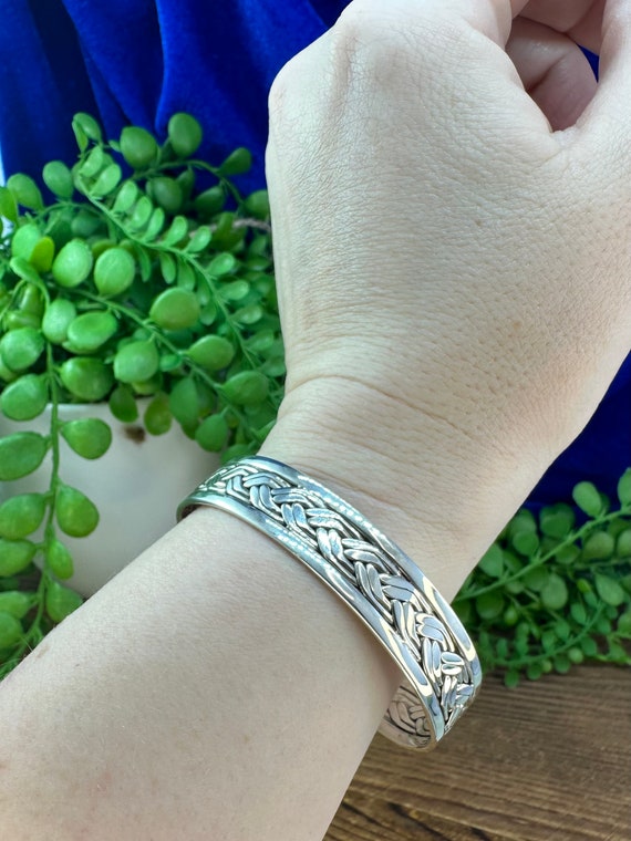 Assorted silver 925 open back cuff bangle bracele… - image 3